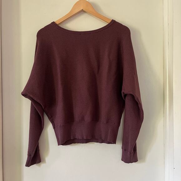 Express Women's Size Medium Off Shoulder Knit Sweater Pullover Capsule Wardrobe - Picture 3 of 3